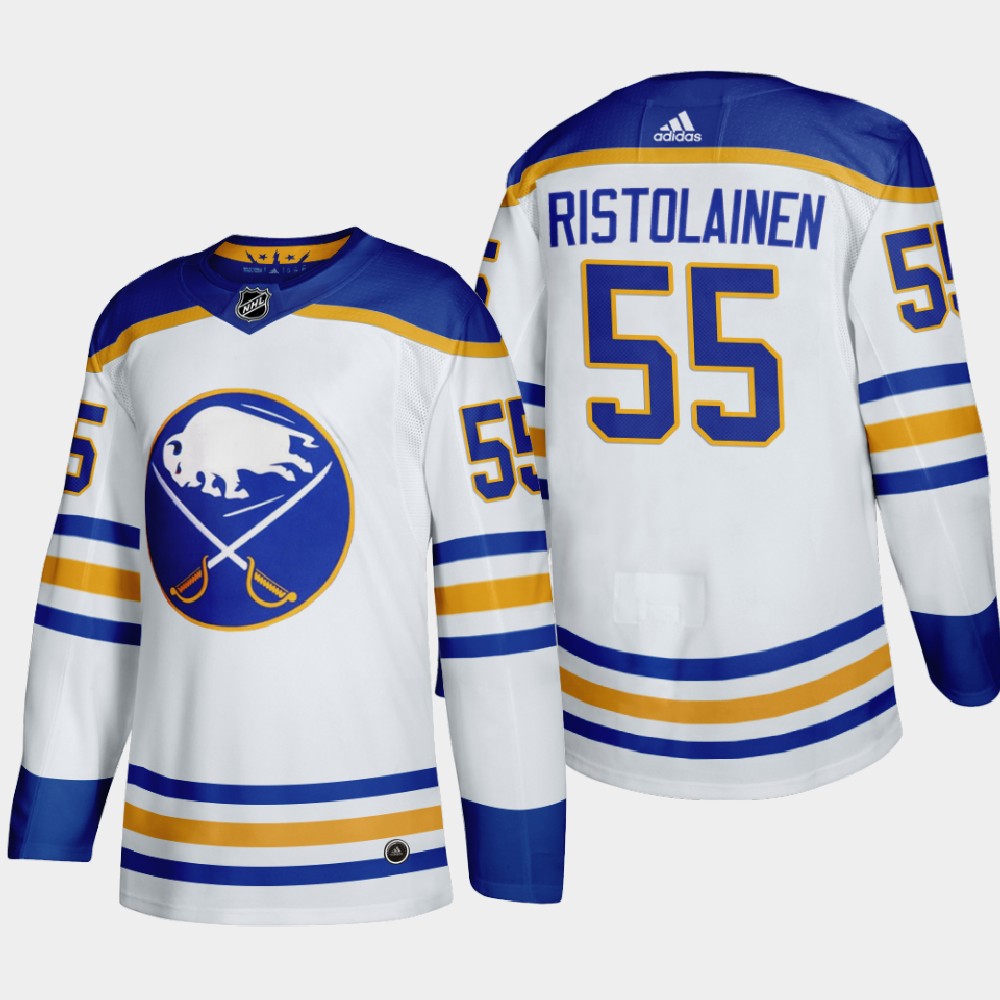 Buffalo Sabres #55 Rasmus Ristolainen Men Adidas 2020 Away Authentic Player Stitched NHL Jersey White